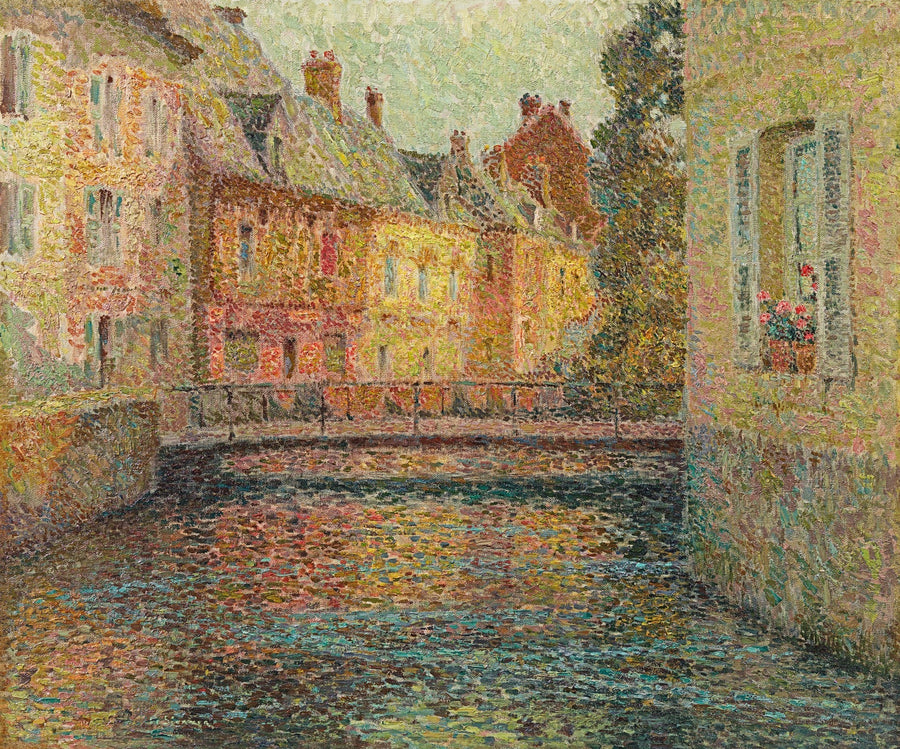 O canal, sol, Gisors - Henri Le Sidaner