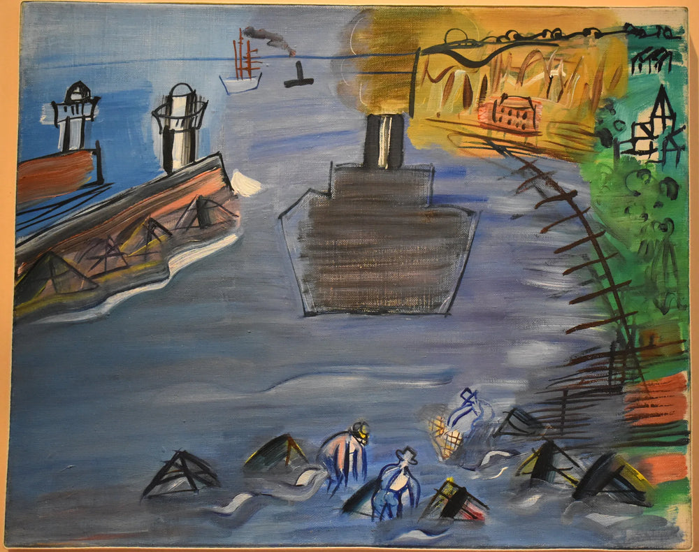 Le cargo noir - Raoul Dufy image 1 copie peinte à la main à l’huile
