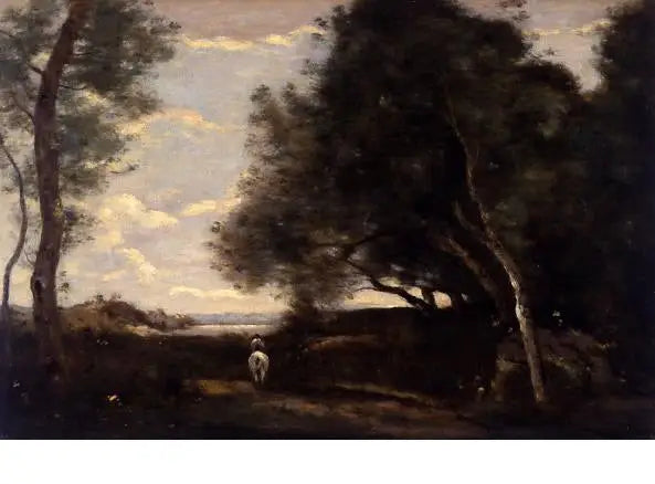 O cavaleiro à beira da floresta - Jean-Baptiste Camille Corot