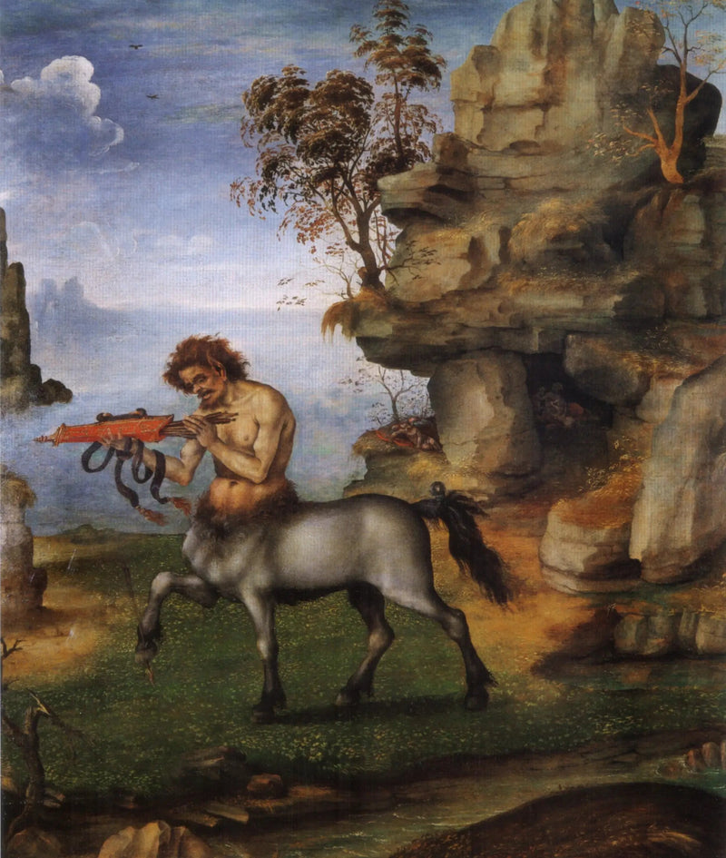 O Centauro ferido (verso: o Nascimento de Vênus?) - Filippino Lippi
