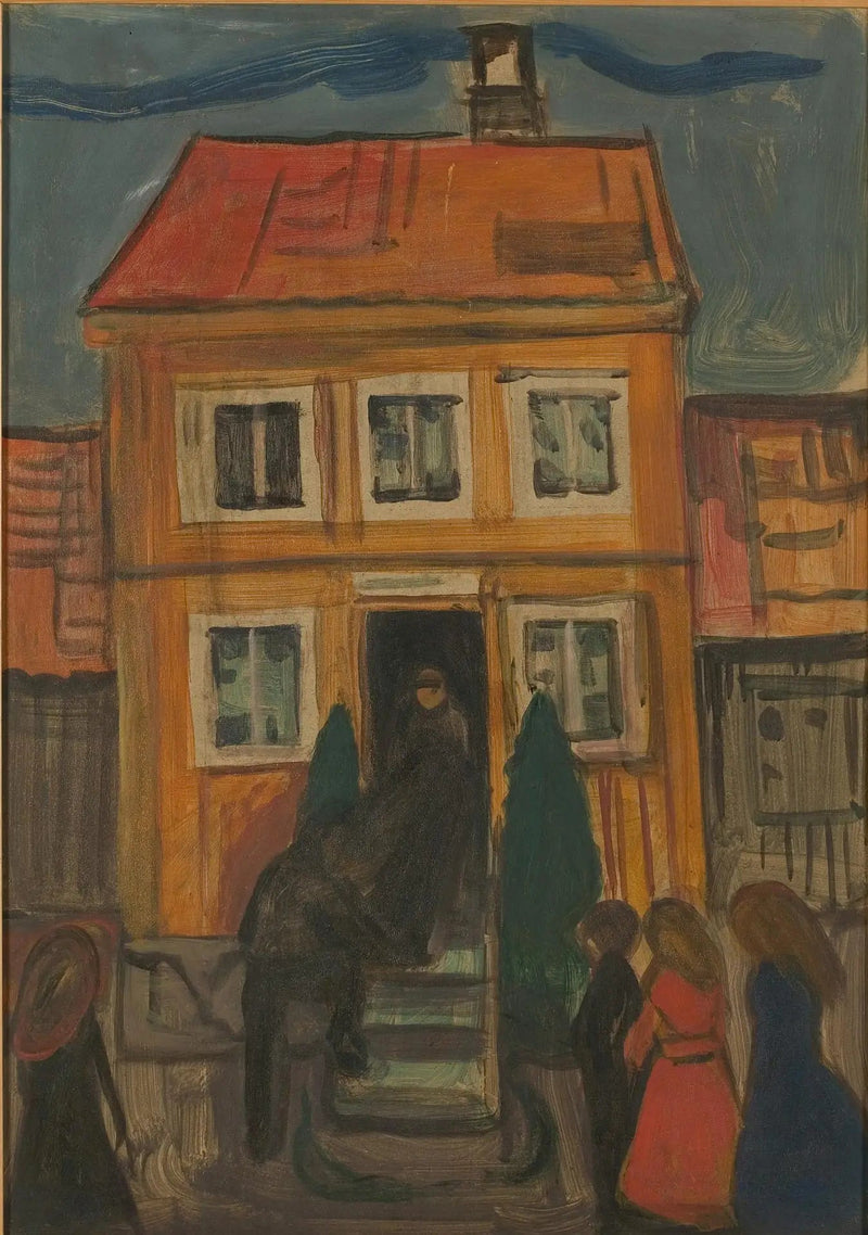 O caixão é levado - Edvard Munch