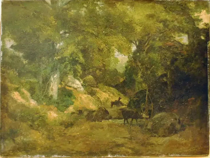 O Veado na Floresta - Gustave Courbet
