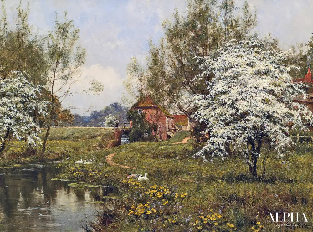 Le chalet du moulin au printemps - Edward Wilkins Waite - Reproductions de tableaux et peintures haut de gamme