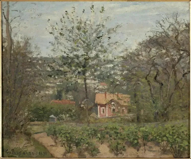 O Chalé, a Casa Rosa - Camille Pissarro