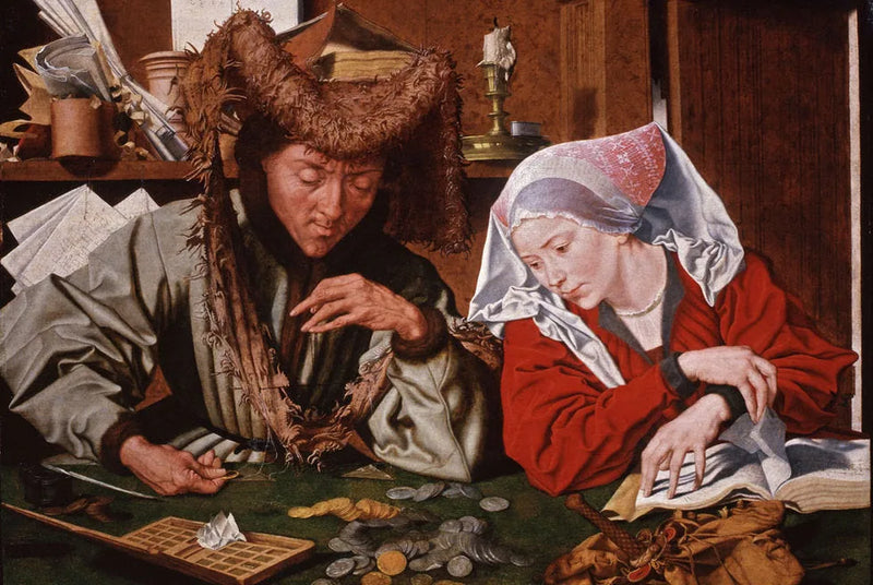 O trocador de moeda e sua esposa - Marinus van Reymerswale