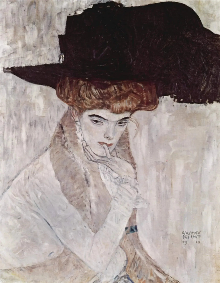 O Chapéu de penas pretas - Gustav Klimt