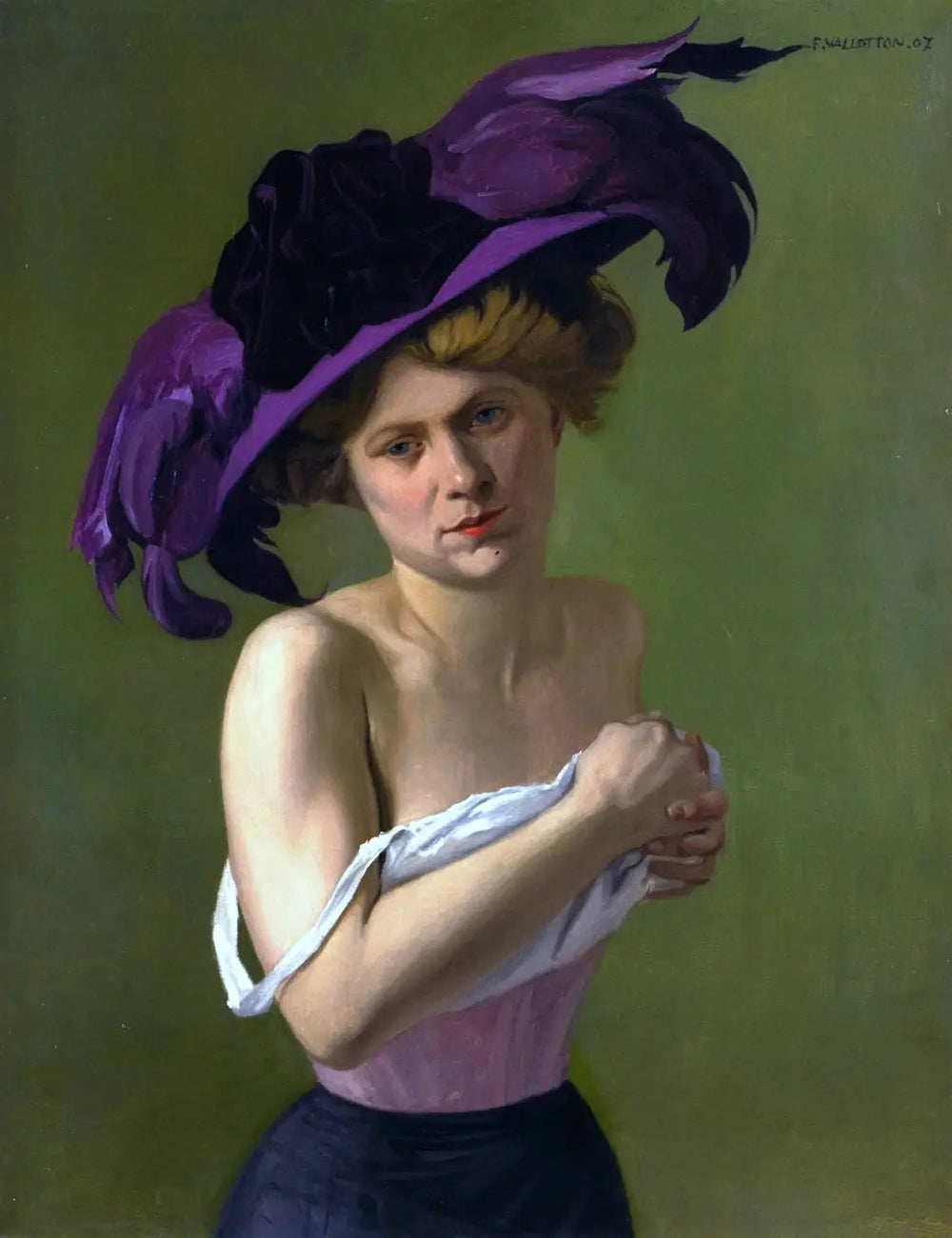 Le Chapeau violet - Félix Vallotton image 1 reproduction réalisée par Alpha Reproduction