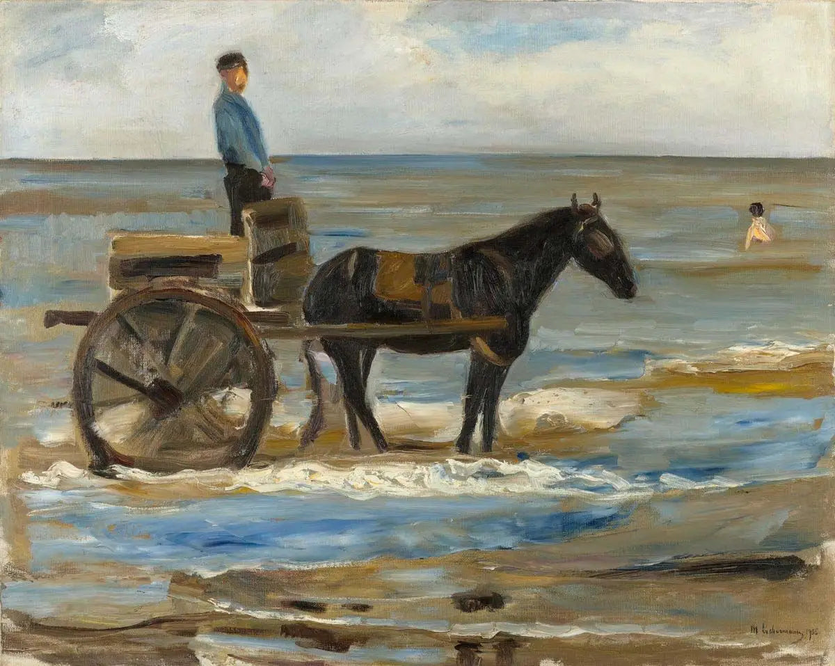 Le chariot du sauveteur - Max Liebermann image 1 reproduction réalisée par Alpha Reproduction