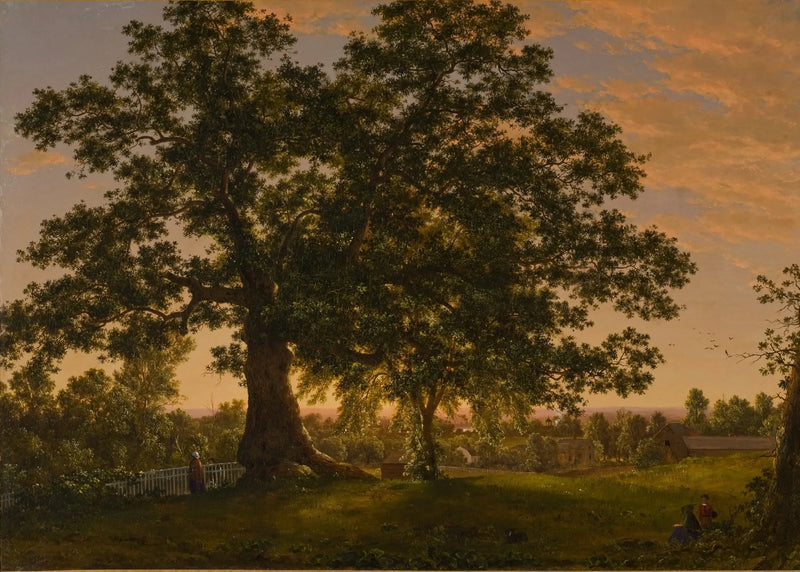 O Charter Oak em Hartford - Frederic Edwin Church