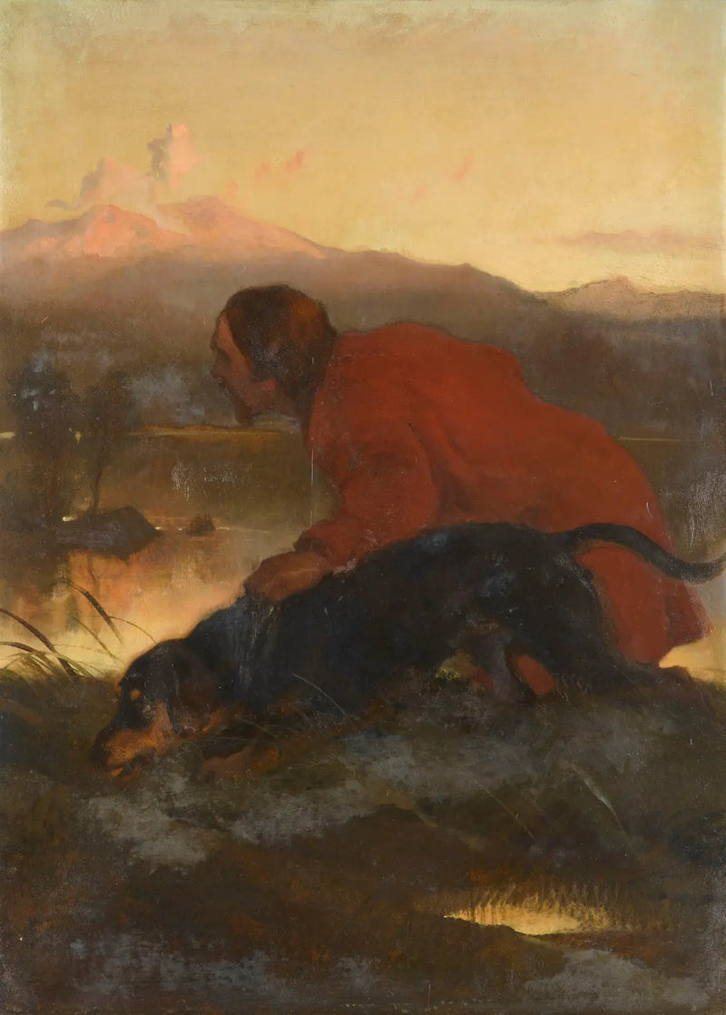 O caçador e o cão de caça - Edwin Henry Landseer