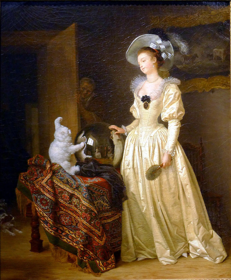 O gato angorá - Jean-Honoré Fragonard