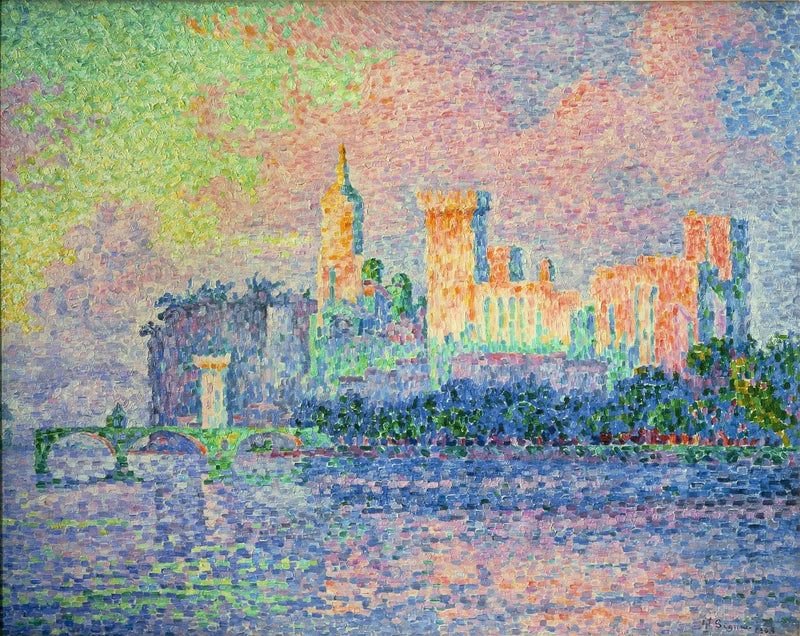 O Palácio dos Papas em Avignon - Paul Signac