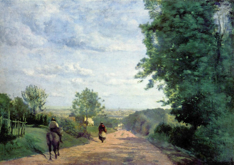 O Caminho de Sèvres. Vista de Paris - Jean-Baptiste Camille Corot