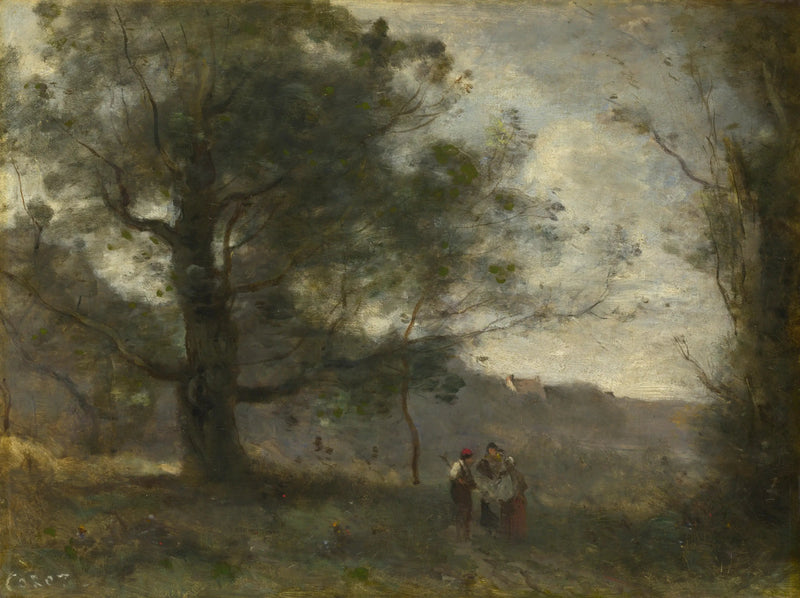 O Carvalho no Vale - Jean-Baptiste Camille Corot