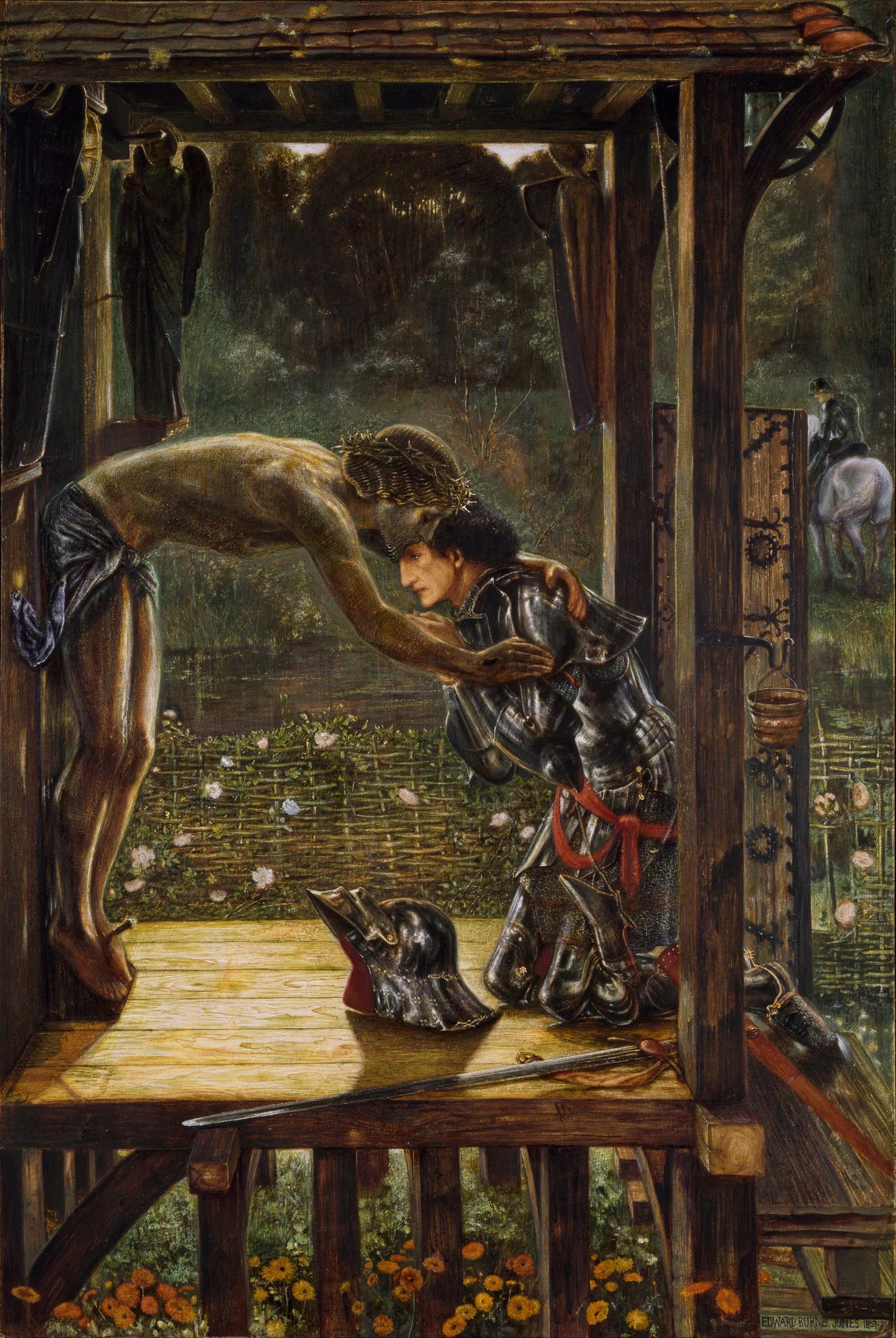Le Chevalier miséricordieux - Edward Burne-Jones image 1 reproduction de peinture à l’huile