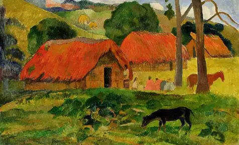 O Cão diante da cabana, ou As Três cabanas - Paul Gauguin
