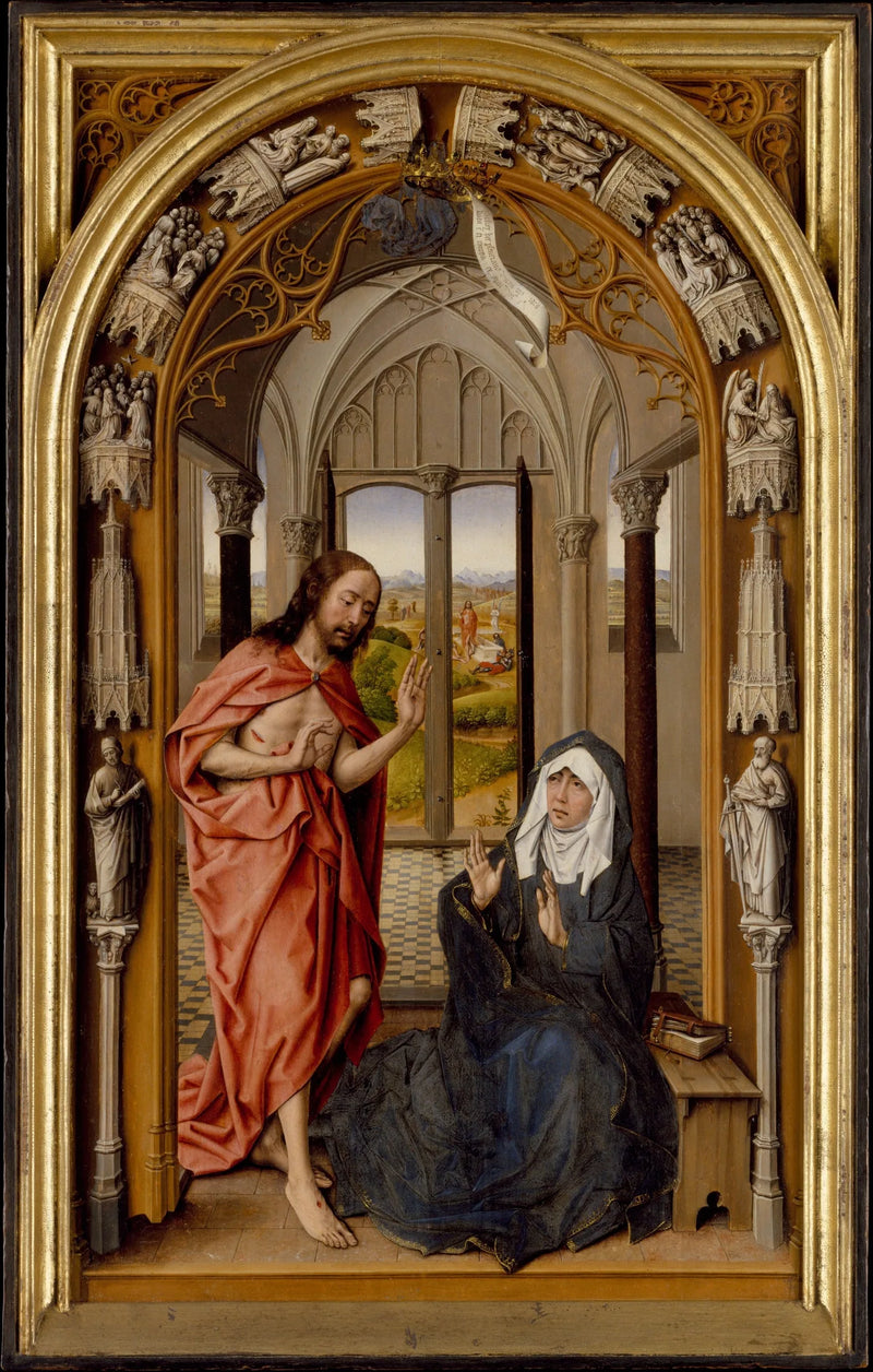 O Cristo aparecendo para sua mãe - Juan de Flandes