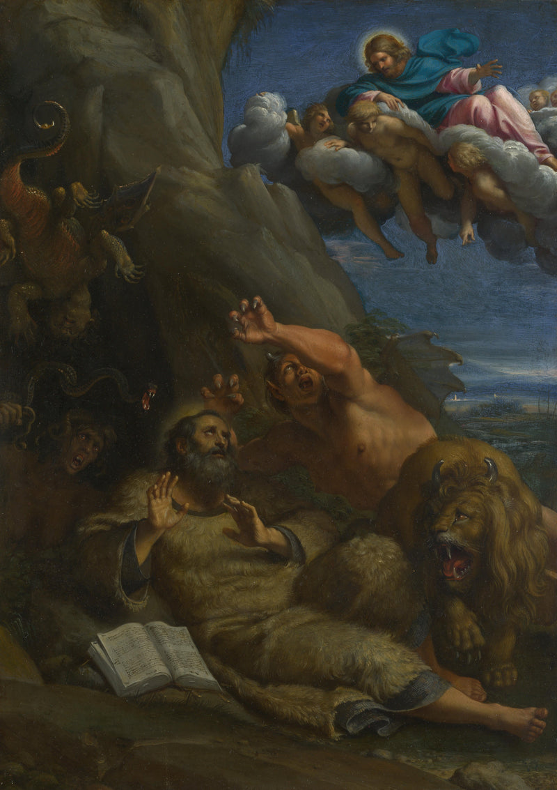 Cristo aparecendo a São Antônio abade - Annibale Carracci