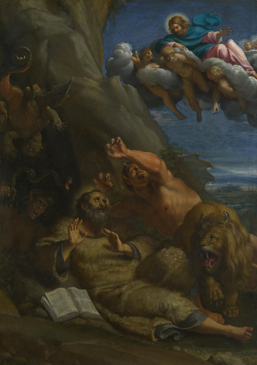 Cristo aparecendo a São Antônio abade - Annibale Carracci