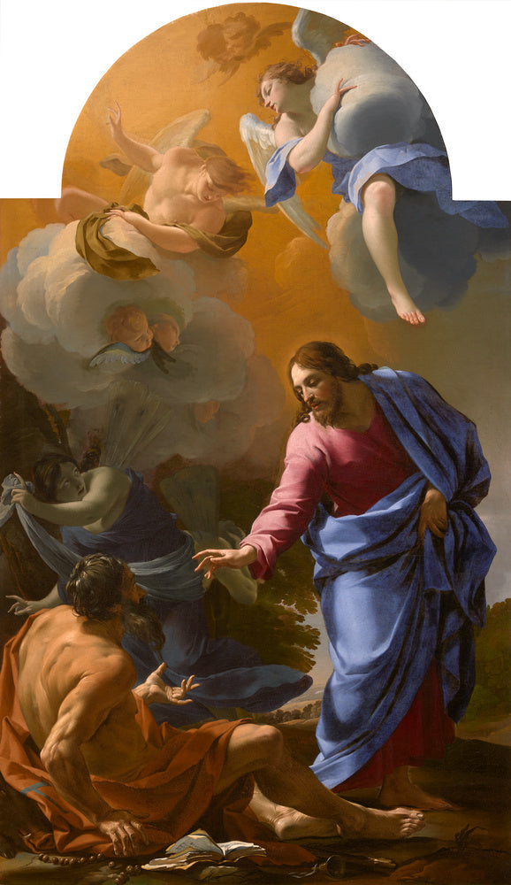 O Cristo aparecendo a São Antônio Abade - Simon Vouet