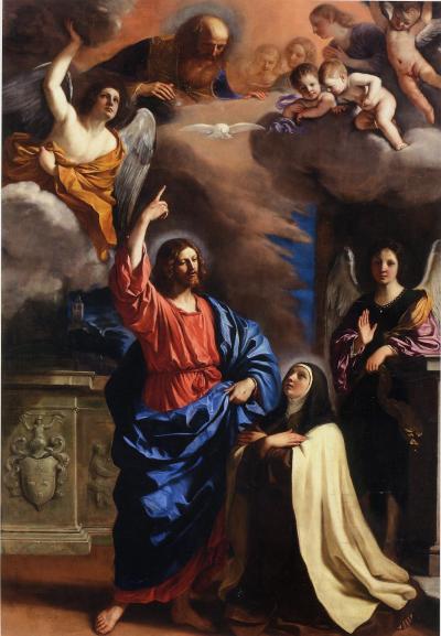 O Cristo aparecendo a Santa Teresa - Guercino