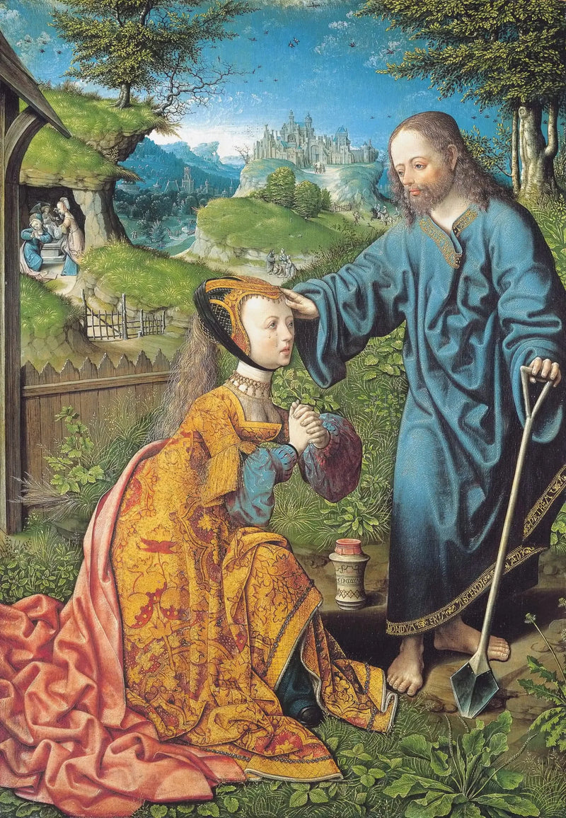 O Cristo aparecendo como jardineiro para Maria Madalena - Jacob Cornelisz van Oostsanen