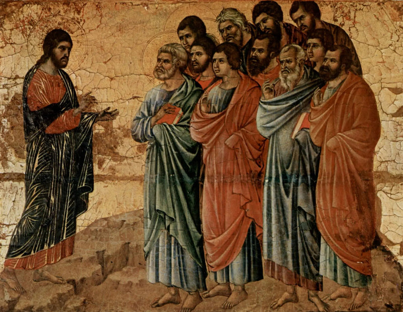 O Cristo aparece aos discípulos no monte da Galileia - Duccio di Buoninsegna