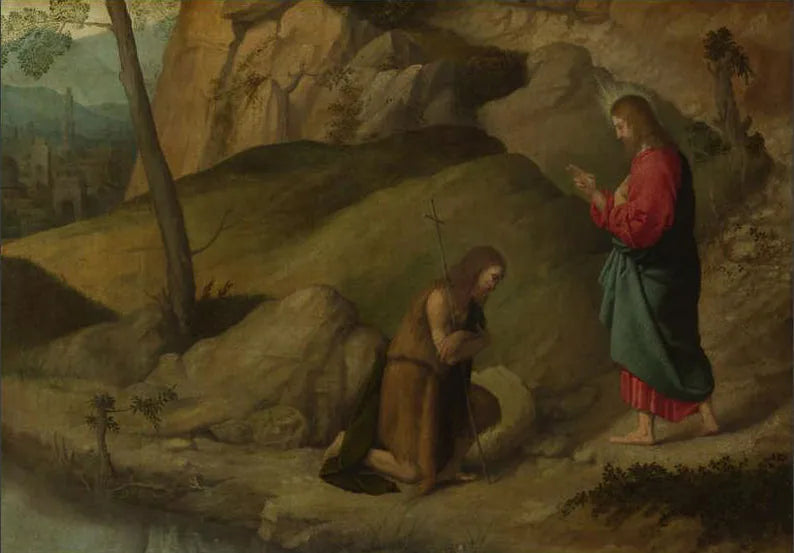 O Cristo abençoando São João Batista - Alessandro Bonvicino