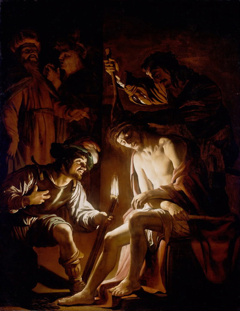 O Cristo coroado de espinhos - Gerrit van Honthorst