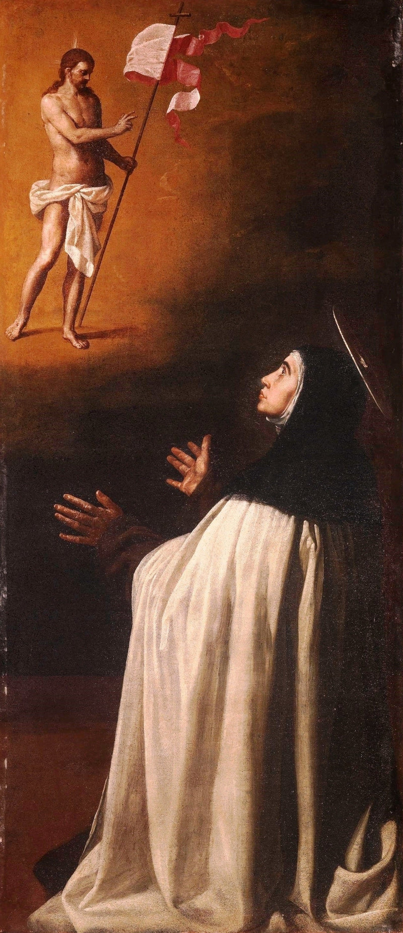 O Cristo crucificado aparece para Santa Teresa - Alonso Cano