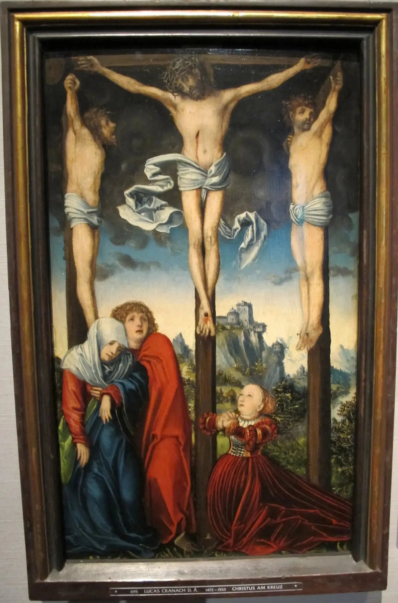 Cristo crucificado entre os dois ladrões - Lucas Cranach o Velho