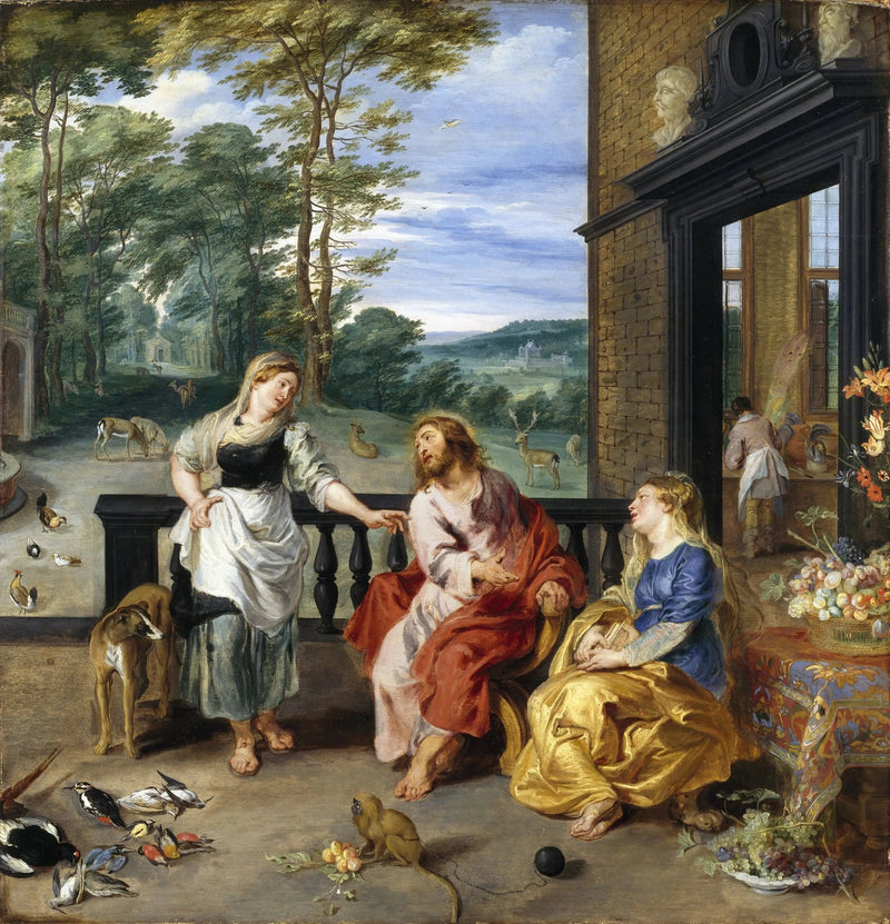 O Cristo na casa de Marta e Maria - Peter Paul Rubens