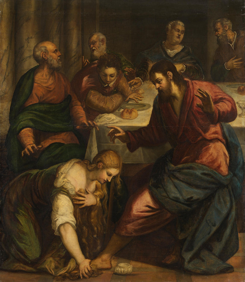 O Cristo na casa do fariseu Simão - Jacopo Tintoretto