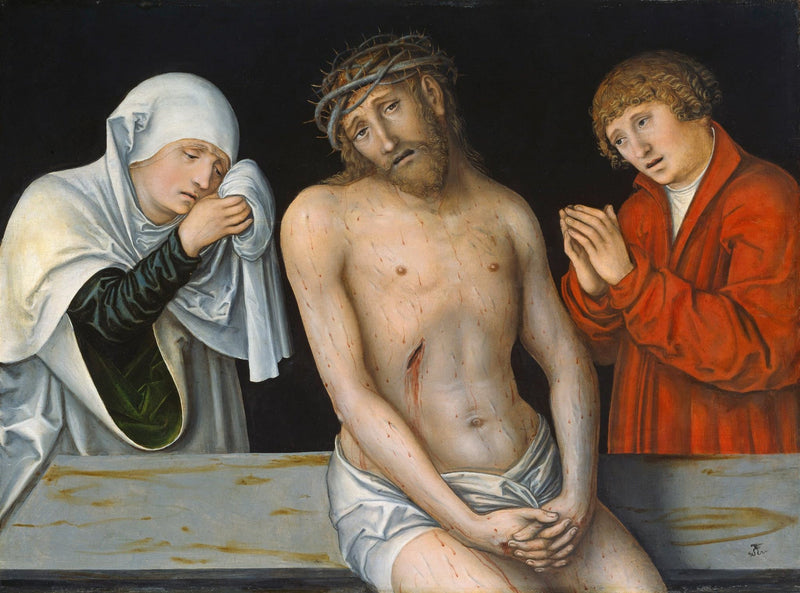 O Cristo das Dores entre a Virgem e São João Batista - Lucas Cranach, o Velho