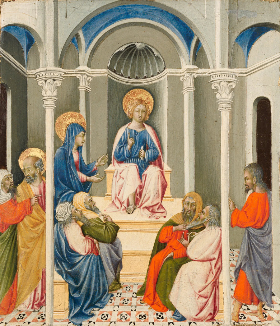 Cristo em conflito no templo - Giovanni di Paolo