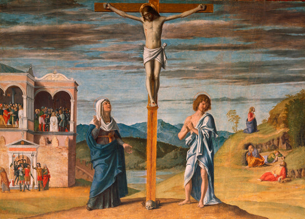 O Cristo na cruz com a Virgem e São João Evangelista - Cima da Conegliano