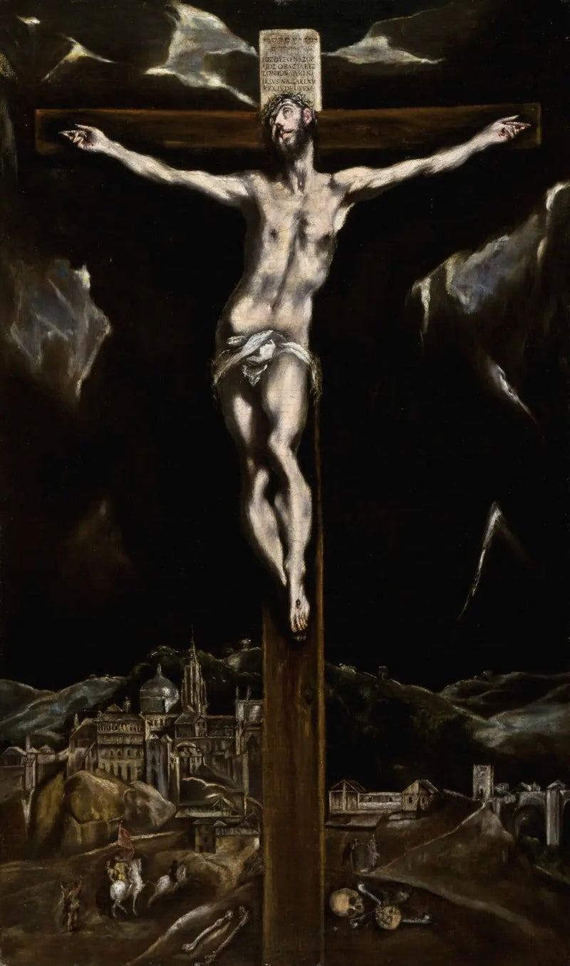 O Cristo na cruz com vista para Toledo - El Greco