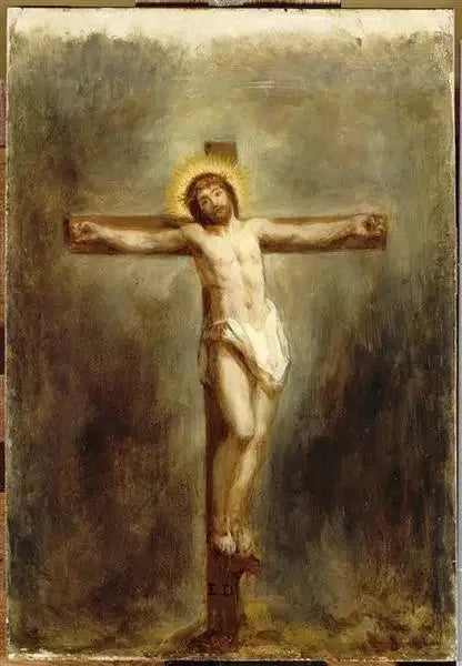 O Cristo na cruz - Eugène Delacroix