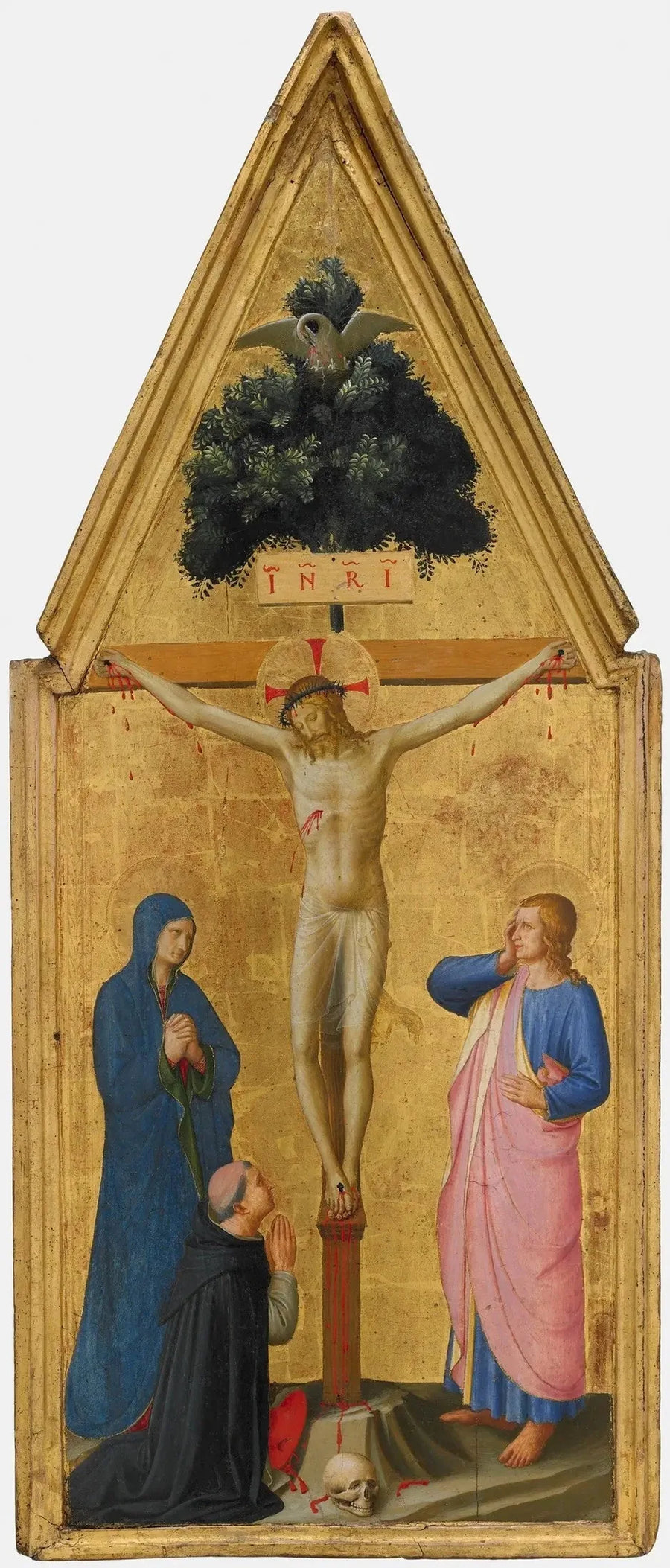 Cristo na Cruz, a Virgem, São João Evangelista e o Cardeal Torquemada - Fra Angelico