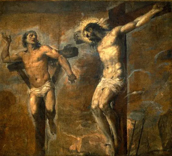 Cristo e o bom ladrão - Titian