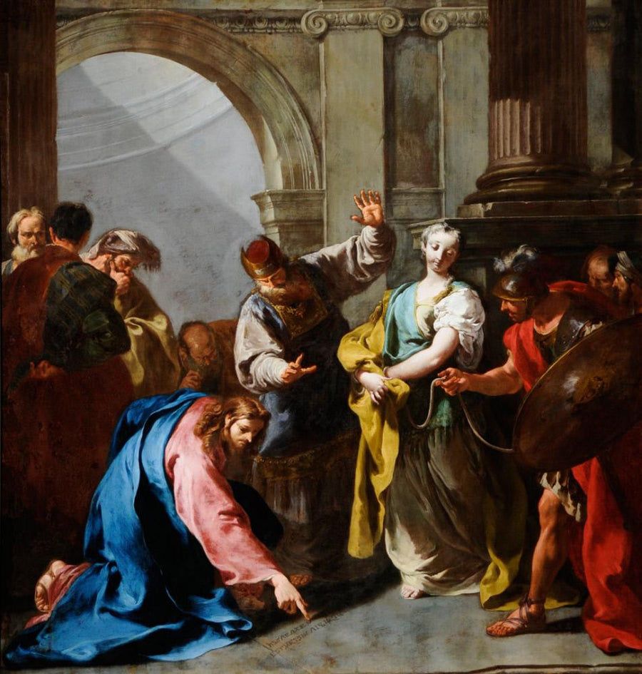 Cristo e a adultéria - Giovanni Battista Pittoni