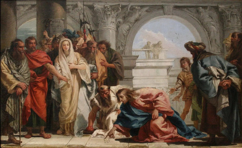 Cristo e a mulher adúltera - Giovanni Battista Tiepolo