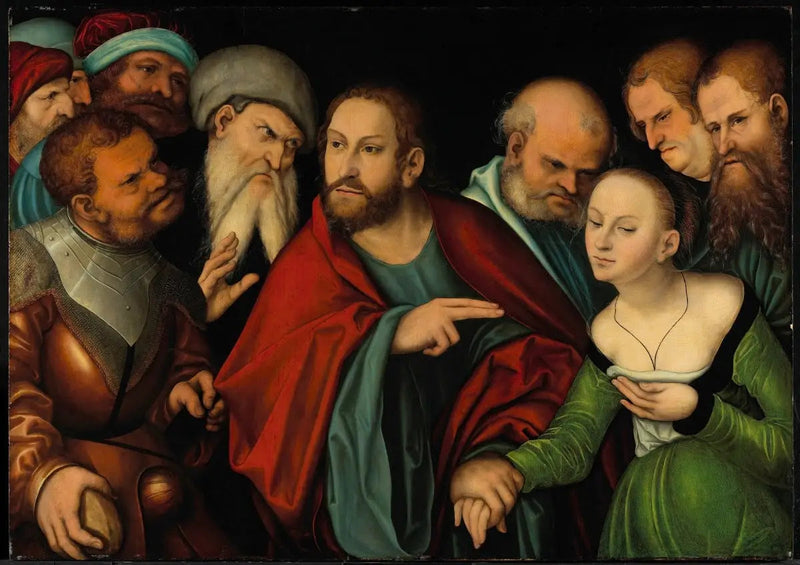 Cristo e a mulher adúltera - Lucas Cranach, o Velho