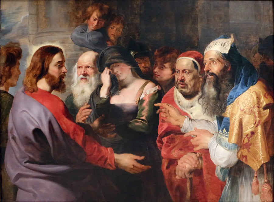 Cristo e a mulher adúltera - Peter Paul Rubens