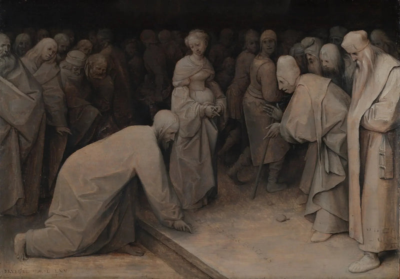 Cristo e a mulher adúltera - Pieter Brueghel, o Velho