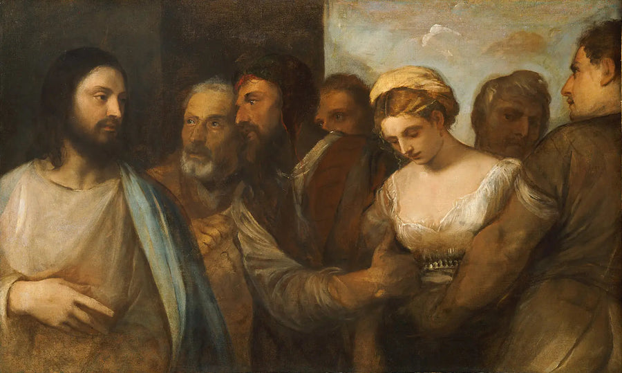 Cristo e a mulher adúltera - Titian