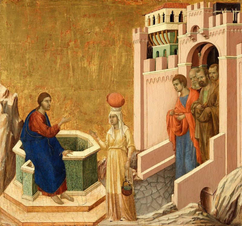 O Cristo e a Samaritana - Duccio di Buoninsegna