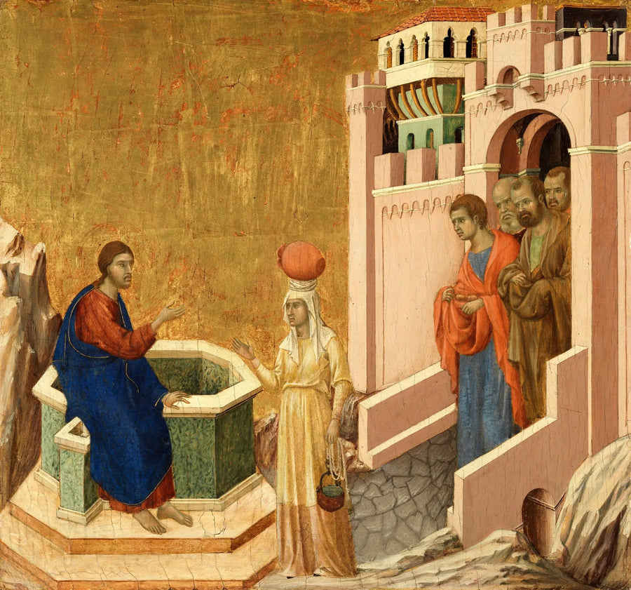 O Cristo e a Samaritana - Duccio di Buoninsegna