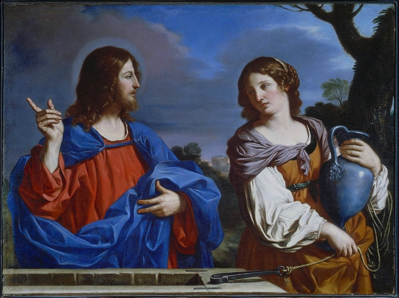 Cristo e a Samaritana - Guercino