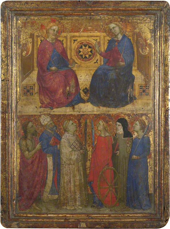 Cristo e a Virgem com os santos - Giovanni da Milano
